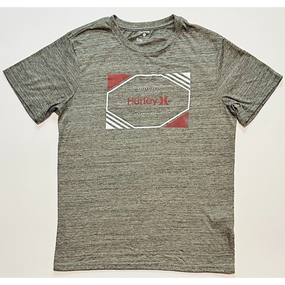 Hurley Established Ninety Nine Box Graphic Print Mens Heathered Gray M Shirt